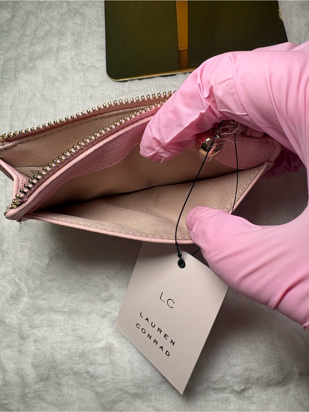🩷 LC Lauren Conrad Pink Mini Crossbody Bag And Cardholder NWT - Picture 7 of 13